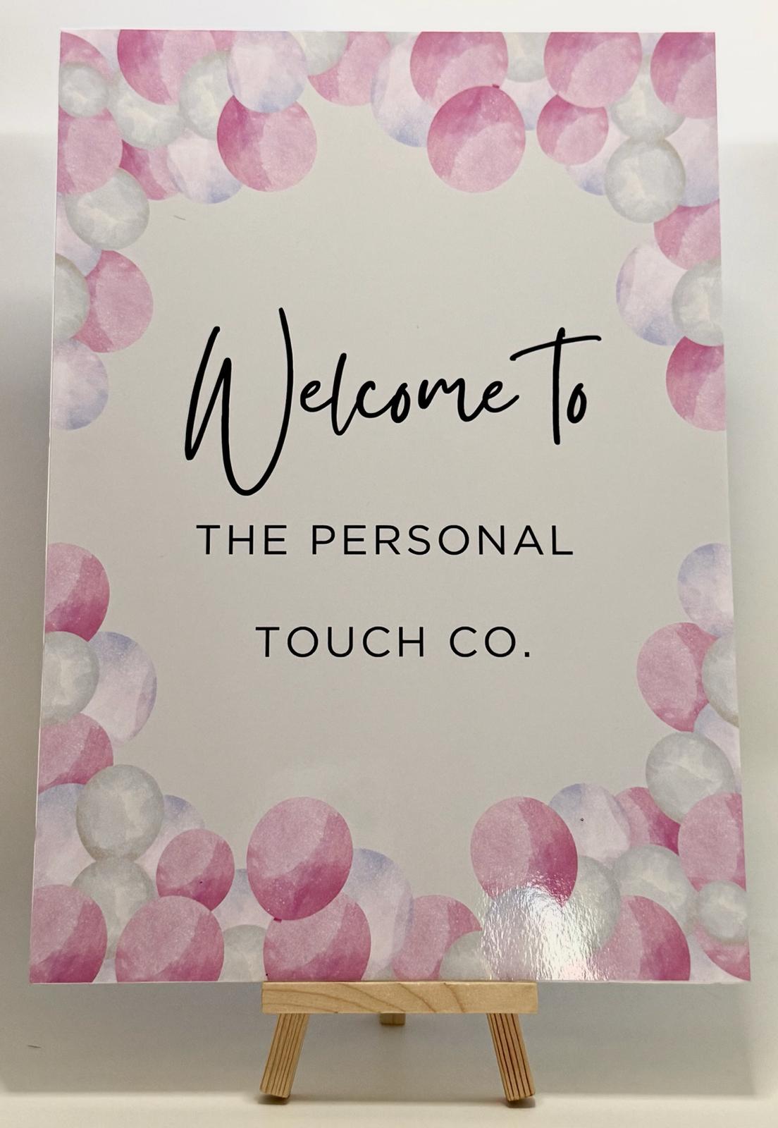 Personalised Welcome Sign
